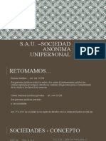 S.A.U. - Sociedad Anónima Unipersonal: Not. Irene E. Rojo Brizuela