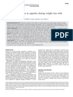 Timeline of changes in appetite during weight loss with