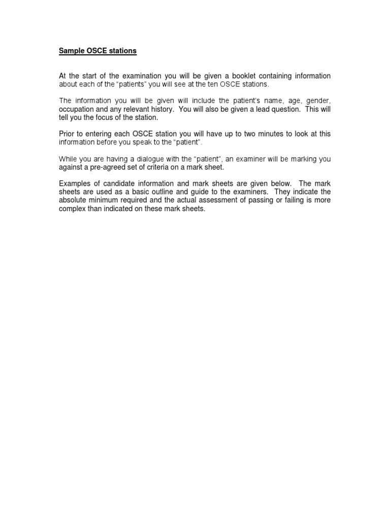 Sample OSCE stations dental Dentistry Medical Diagnosis