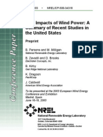 Grid Impacts of Wind Power: A Summary of Recent Studies in The United States
