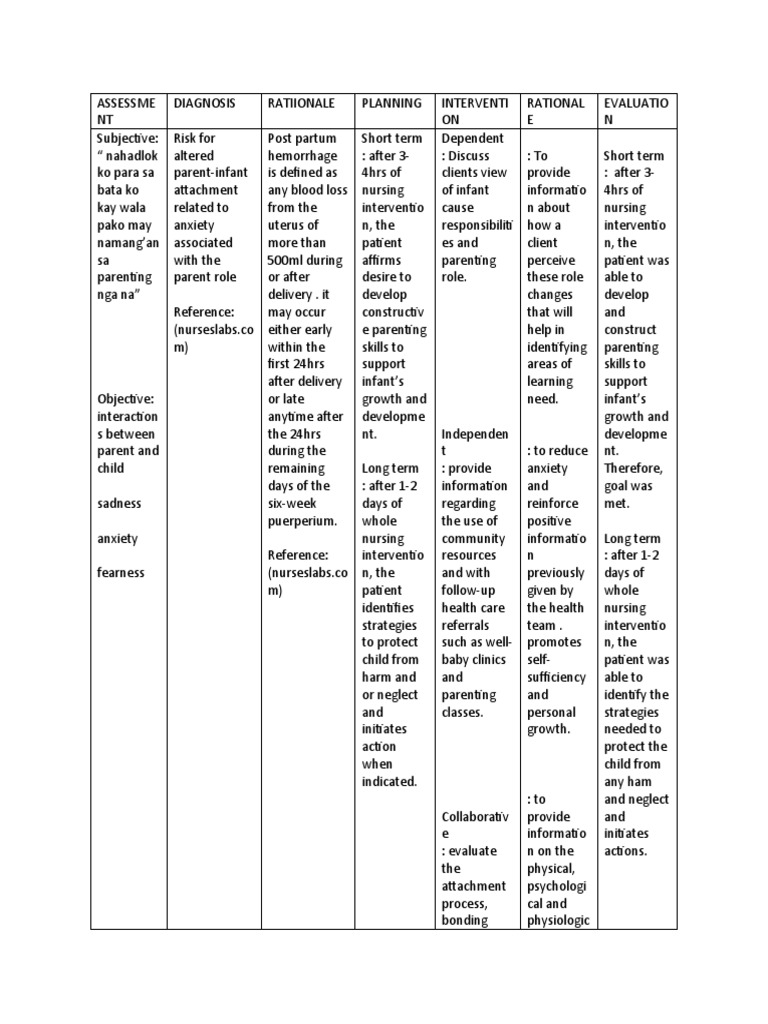 ASSESSMENT DIAGNOSIS PLANNING EVALUATION | PDF | Child Neglect ...