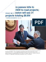 DP Article About Road Money Passed During Special Session