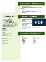 Garry Boy R. Fabian: Educational Background