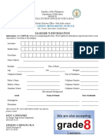 Integrated School Enrollment Form