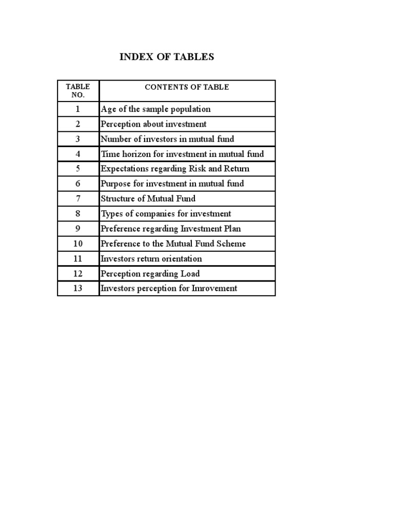 Table of tables and charts pdf