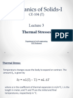 Mechanics of Solids-I: Thermal Stresses