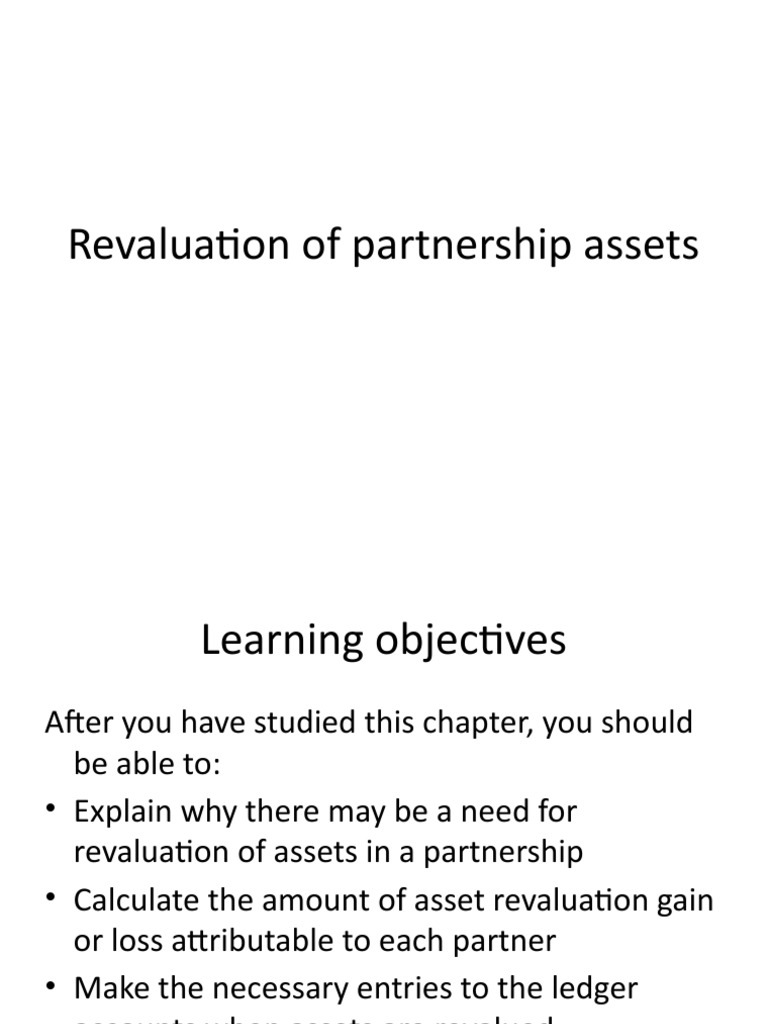 Partnership Asset Revaluation Guide | PDF | Debits And Credits ...