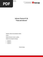 Plantilla de Informe INACAP Original | PDF | Informática y tecnología ...