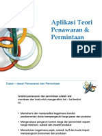 Aplikasi Teori Permintaan dan Penawaran