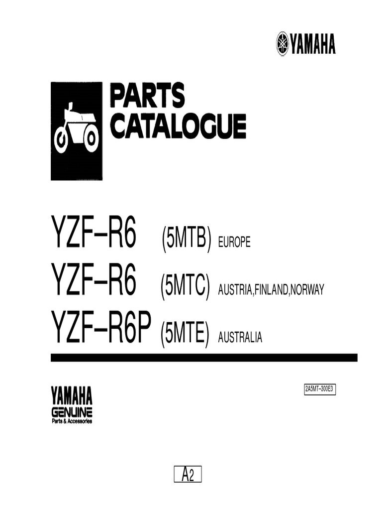 Yamaha YZF R6 Parts Catalogue | PDF | Screw | Throttle