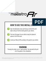 iDataLinkn Maestrro RR Intallation Instructions