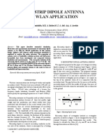 Microstrip Dipole Antenna For Wlan Application