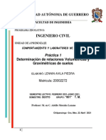 Práctica 1 Determinación de Relaciones Volumétricas y Gravimétricas de Suelos