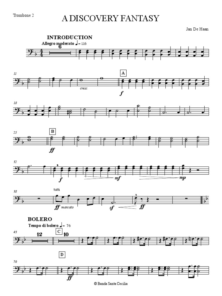 A Discovery Fantasy - Trombone 2 | PDF | Formes musicales | Éléments de ...