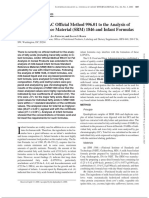 Analysis of Fatty Acids in Infant Formulas