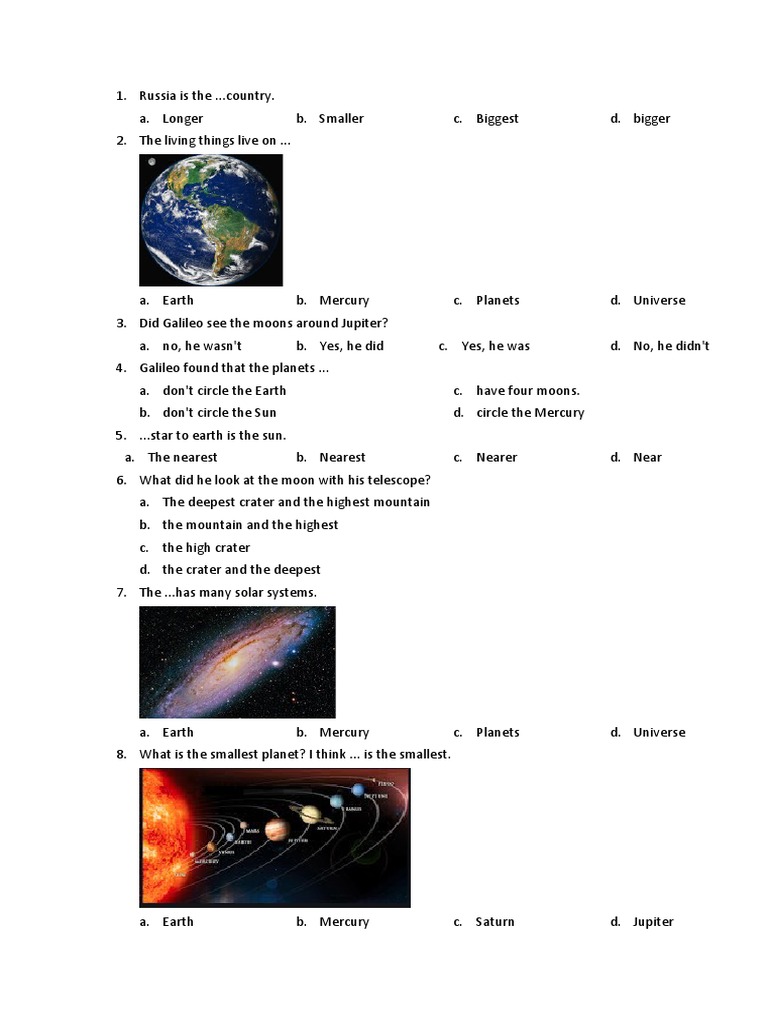 Review Superlative | PDF | Planets | Solar System