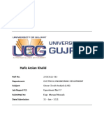 Hafiz Arslan Khalid: Roll No. Department: Subject: Lab Report # 2: Submitted To: Date Submission