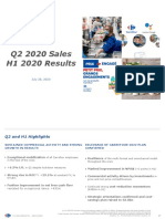 Q2 2020 Sales H1 2020 Results: July 28, 2020