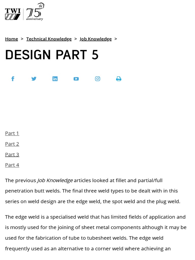 Design - TWI | PDF | Welding | Construction