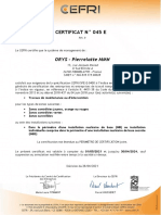 Certificat CEFRI ORYS - 30.04.24
