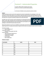 Biology Core Practical 9 - Antimicrobial Properties