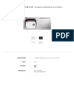 Escurridor: 860.440 1C 1E (R) 3 1/2'' Lavaplatos Empotrado de Una Cubeta y