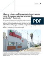 Alicorp - ¿Cómo Cambió Su Estrategia Ante Menor Venta de Productos para Restaurantes Por La Pandemia - Entrevista - ECONOMIA - EL COMERCIO PERÚ