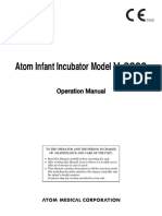 Atom Infant Incubator Model V-2200: Operation Manual