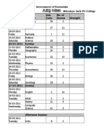 Timetable