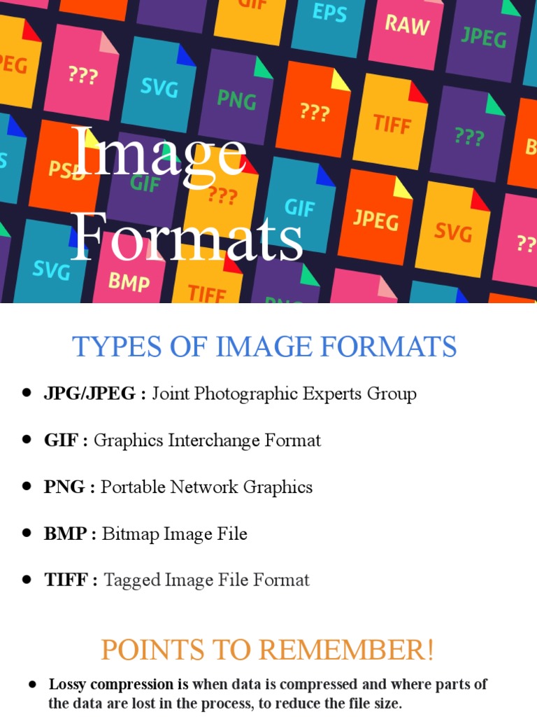 ICT - Image Formats | PDF