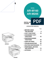 Sharp AR M160 205 Manual