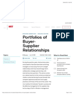 A Portfolios of Buyer-Supplier Relationships