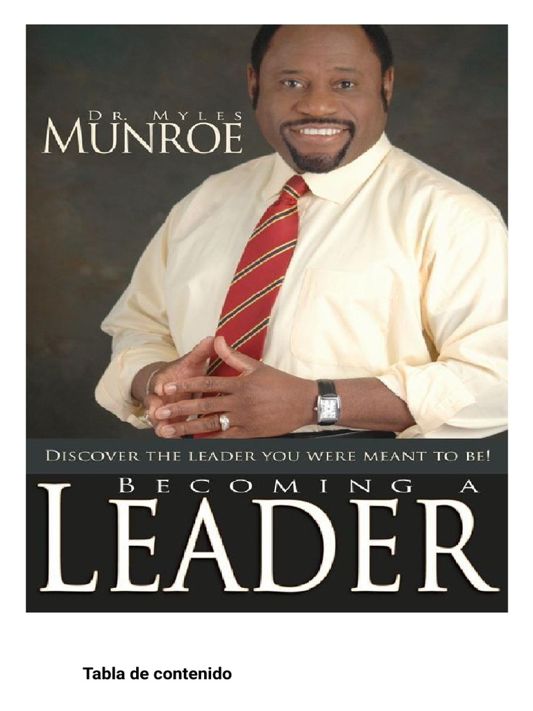 Becoming A Leader Myles Munroe Spanish Pdf Imagen De Dios Liderazgo