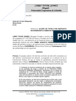 Acción de Tutela A Favor de FABIO PAREDES