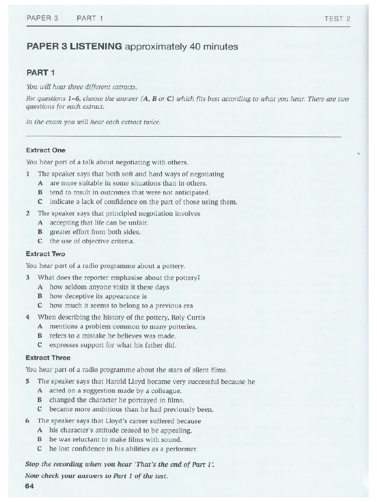 Test 2 C2 Listening From Test Builder Pdf