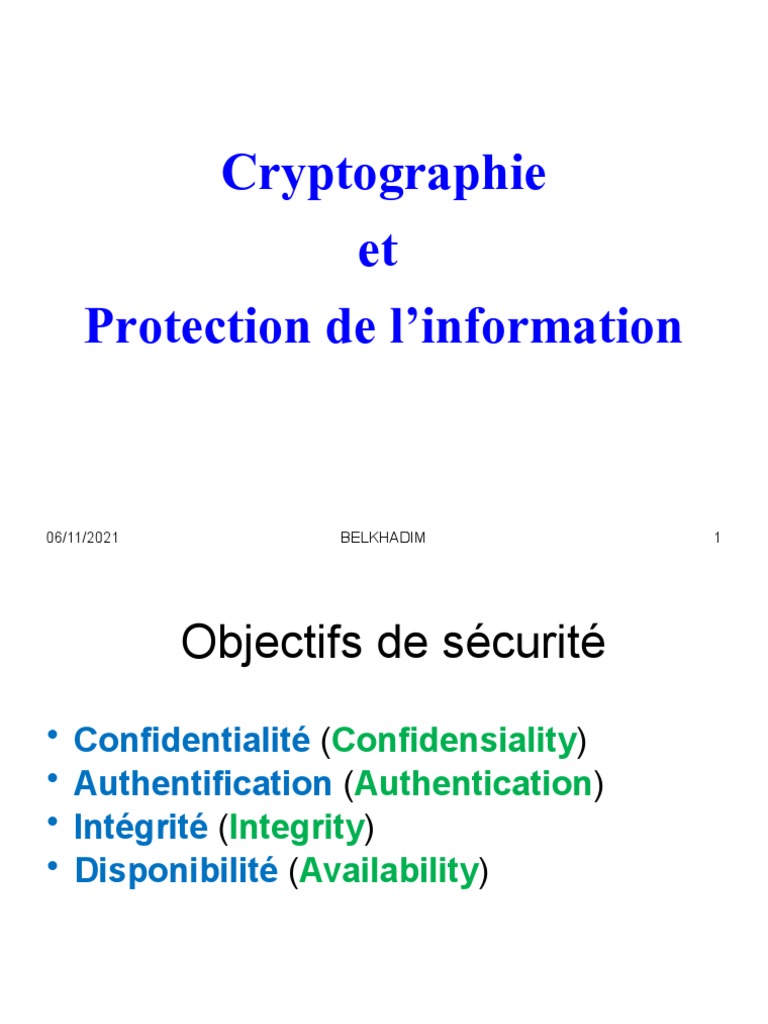 Cryptographie et sécurité de l'information | PDF | Public-key ...