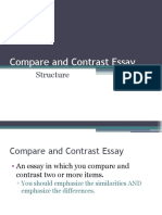 Compare and Contrast Essay: Structure