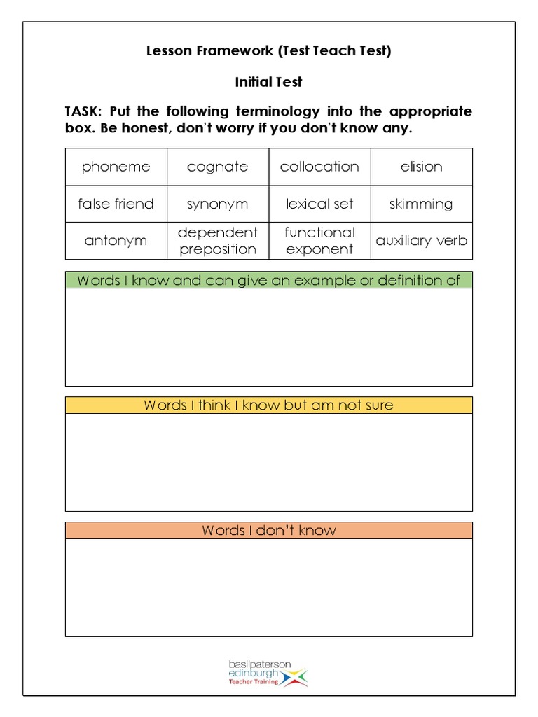 Initial Test | PDF | Language Arts & Discipline