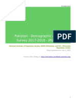 Pakistan - Demographic and Health Survey 2017-2018 - IPUMS Subset