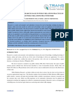 An Assessment of Research Usage in Public Relations Practice by Uyo-Based Public Relations Practitioners