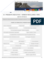 PRESENTE INDICATIVO - VERBOS REGULARES - IRREGULARES (REPASO) - Gramática, Ejercicio - Página 6