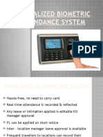 Centralized Biometric Attendance System
