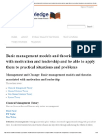 Basic Management Model
