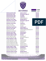 Louisville City FC Printable 2021 Schedule