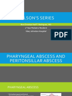 Pharyngeal Abscesses, Tonsillar and Adenoid Infections
