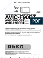 Pioneer Avic-F90bt Xs Uc f900bt Uc Au Service Manual (crt4158)