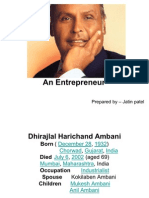 DHIRUBHAI AMBANI An Entrepreneur