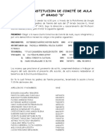 Acta de Constitucion de Comite de Aula