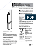 Owner'S Manual: 4" and 6" Submersible Pumps