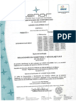 Certificado Lenor Completo Extensiones Yuyao